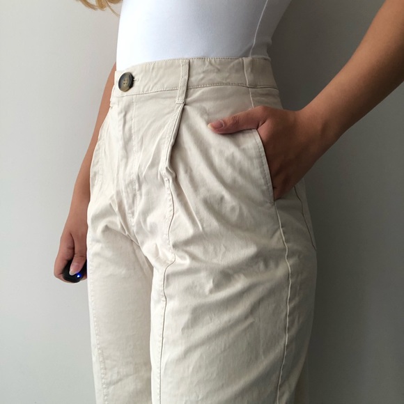 Zara cream cargo pants - trousers - Picture 3 of 5